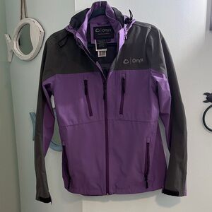 Onyx Women's Lavender and Charcoal Rain Jacket